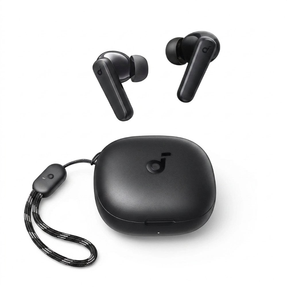 هدفون بلوتوثی انکر مدل SoundCore R50i A3949 بدون قابلیت نویز کنسلینگ، درگاه شارژ USB Type-C، دارای فناوری AI-Enhanced Calls برای کاهش نویز و بهبود مکالمات، مقاوم در برابر رطوبت و عرق