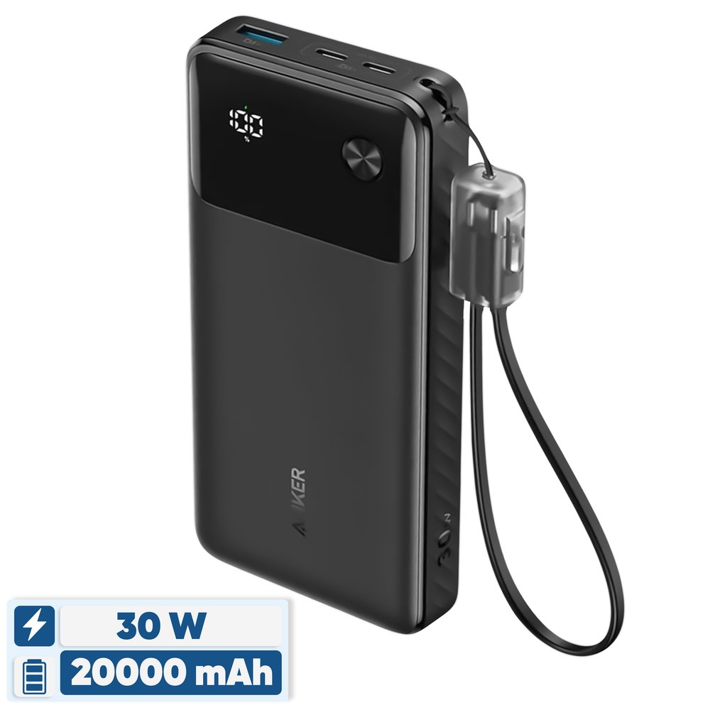 پاوربانک 30 وات انکر مدل A1384 ظرفیت 20000 میلی آمپر ساعت به همراه کابل USB-C - تصویر 2