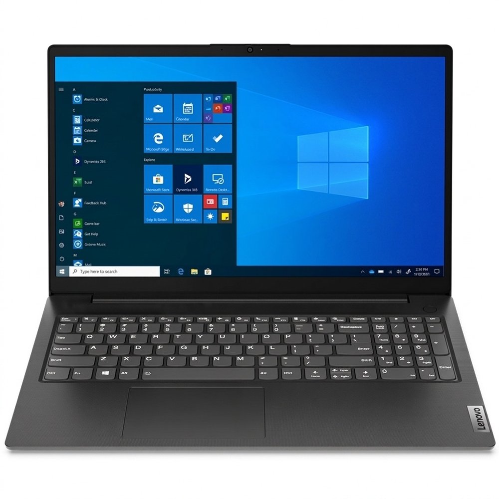 لپ‌تاپ 15.6 اینچی لنوو مدل V15 G2 IJL با پردازنده Celeron N4500، رم 8 گیگابایت DDR4، حافظه SSD با ظرفیت 256 گیگابایت، صفحه‌نمایش Full HD مات و وبکم HD با درپوش لنز